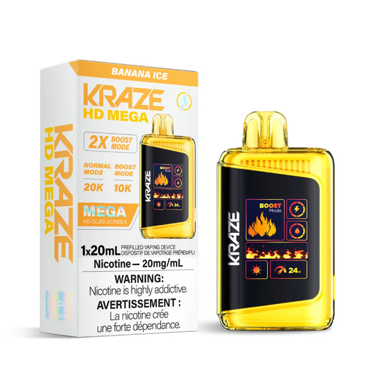 Kraze HD Mega - Banana Ice 5pc/Carton