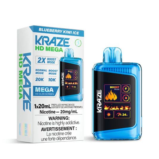 Kraze HD Mega - Blueberry Kiwi Ice 5pc/Carton
