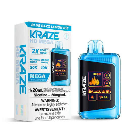 Kraze HD Mega - Blue Razz Lemon Ice 5pc/Carton