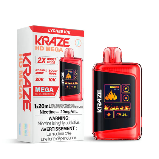 Kraze HD Mega - Lychee Ice 5pc/Carton