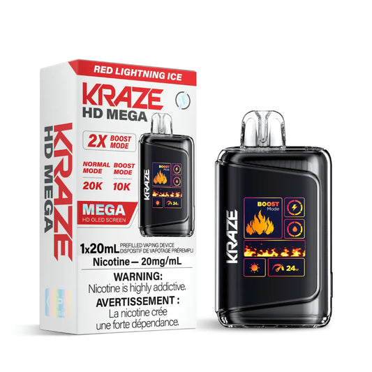Kraze HD Mega - Red Lightning Ice 5pc/Carton