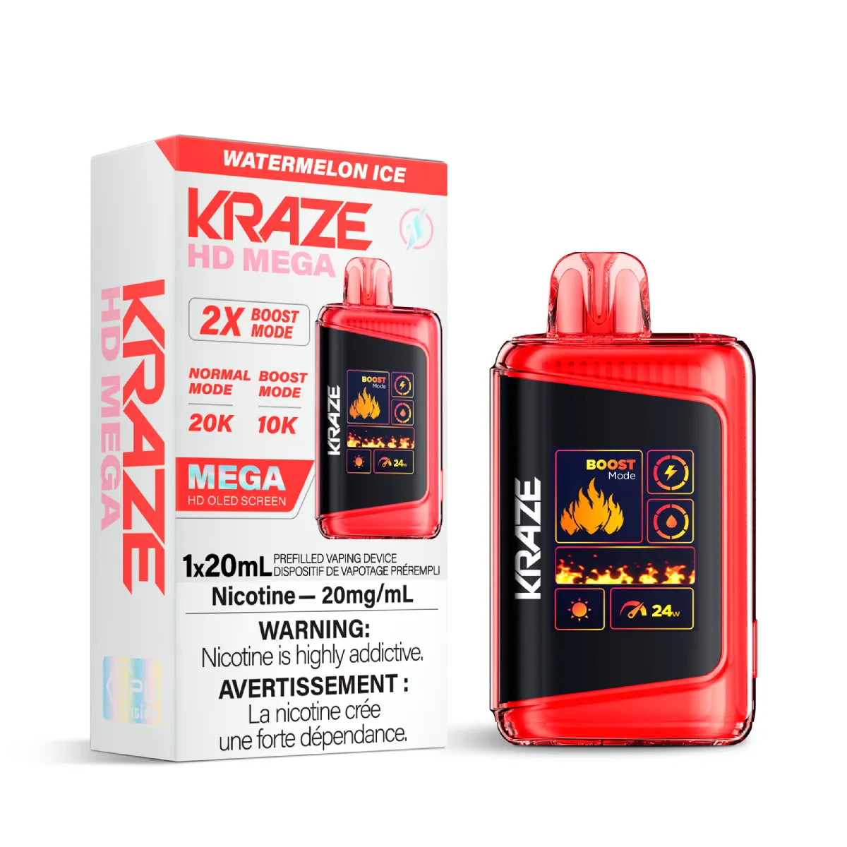 Kraze HD Mega - Watermelon Ice 5pc/Carton