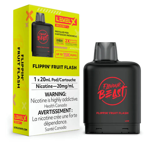 Level X Flavour Beast Boost Pod 20mL - Flippin' Fruit Flash 6pc/Carton
