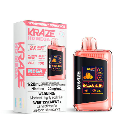 Kraze HD Mega - Strawberry Burst Ice 20mg 5pc/Carton
