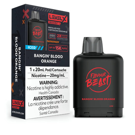 Level X Boost Pod 20mL - Bangin' Blood Orange Iced 6pc/Carton