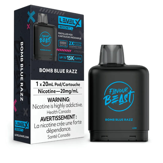Level X Boost Pod 20mL - Bomb Blue Razz 6pc/Carton