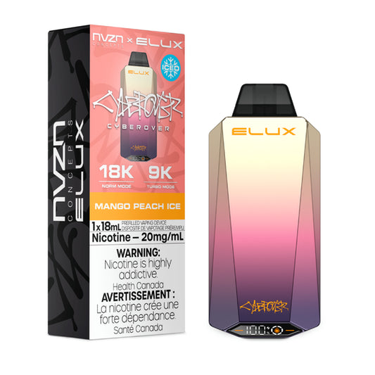 NVZN Elux Cyberover 18K Disposable - Mango Peach Ice 5pc/Carton