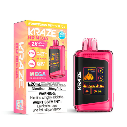 Kraze HD Mega - Norwegian Berry G Ice 5pc/Carton