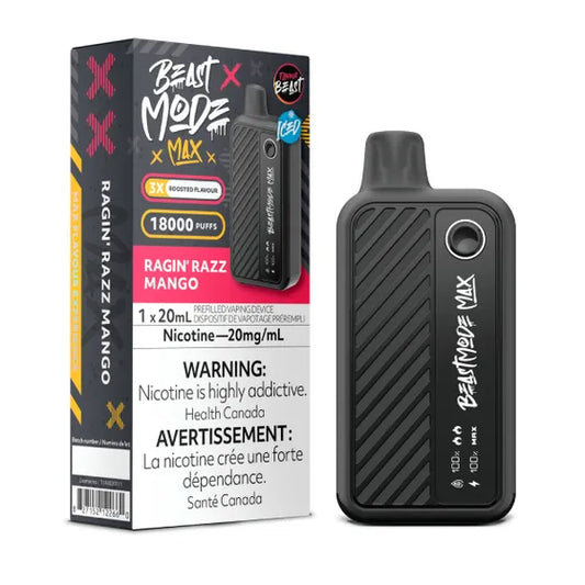 Flavour Beast Beast Mode Max 18K Disposable - Ragin' Razz Mango 5pc/Carton