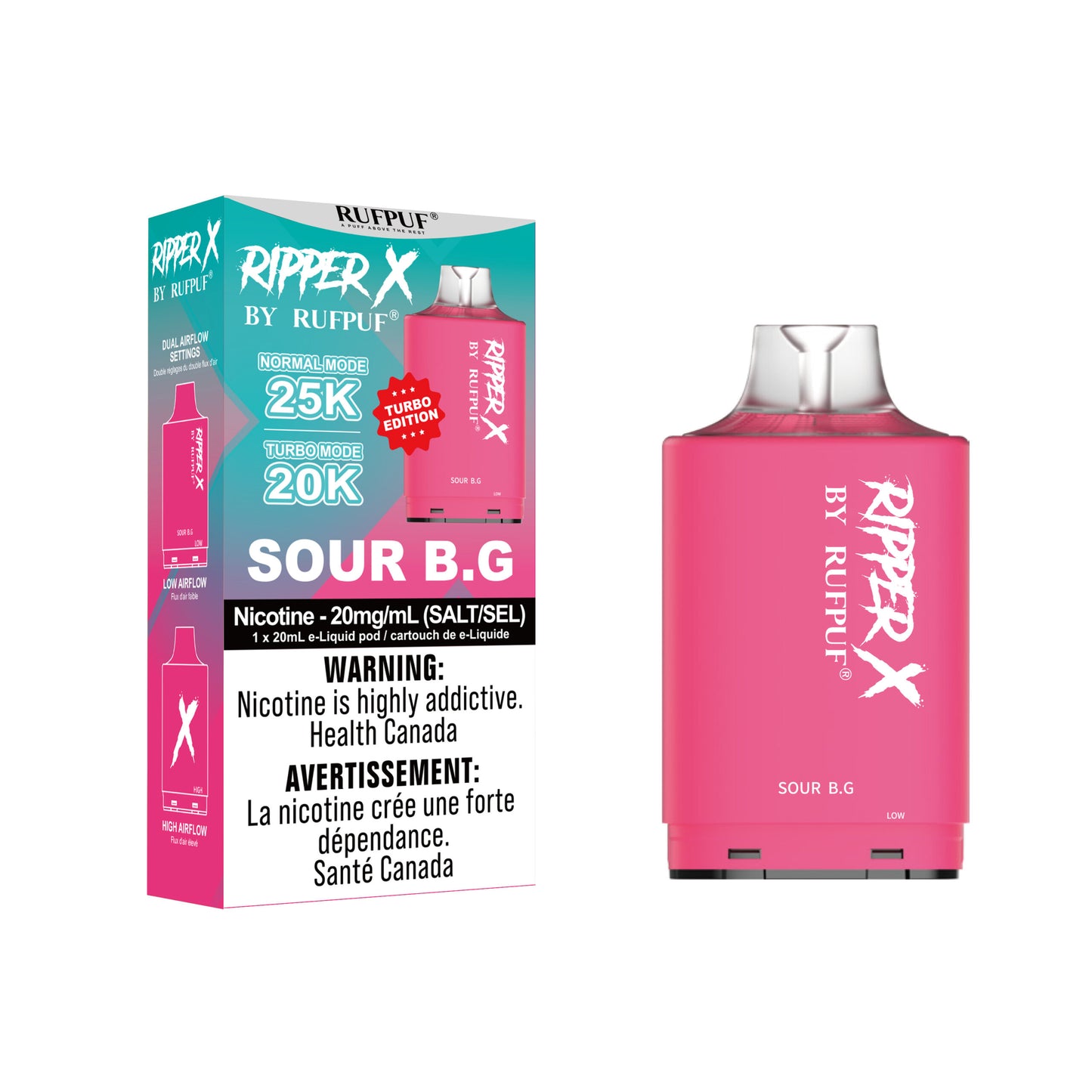 SOUR B.G Ripper X 25k (20mg/ML / 5PCs)