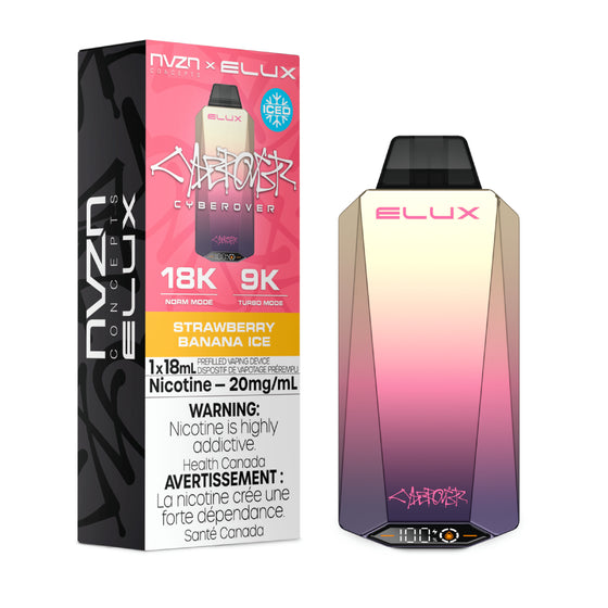 NVZN Elux Cyberover 18K Disposable - Strawberry Banana Ice 5pc/Carton