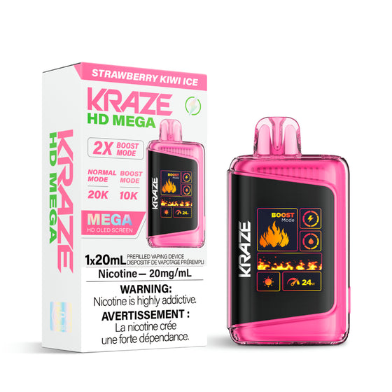 Kraze HD Mega - Strawberry Kiwi Ice 5pc/Carton