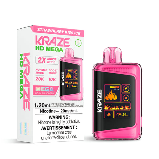 Kraze HD Mega - Strawberry Kiwi Ice 5pc/Carton